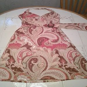 Size small Paisley dress with high belt   320